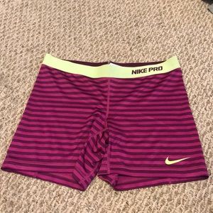 Striped NIKE PRO spandex